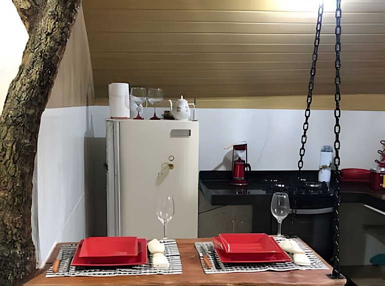 Chalé e Cachoeira ao Pé da Serra